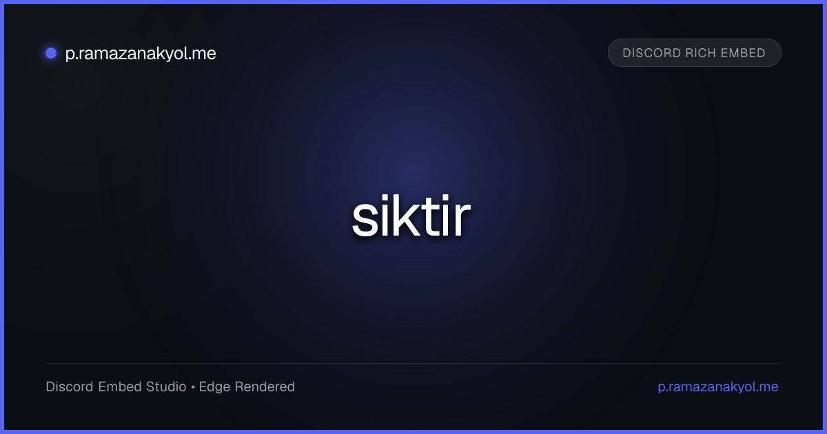 siktir